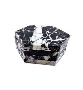 Posavasos Hexagonales de Mármol Negro con Base de Corcho, Decoración Moderna y Elegante - Product Image 3