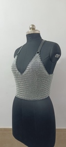 Top de malla de aluminio Viking, armadura de fantasía para mujer, disfraz para cosplay, fiesta rave, festival, Halloween y Nochebuena - Product Image 6