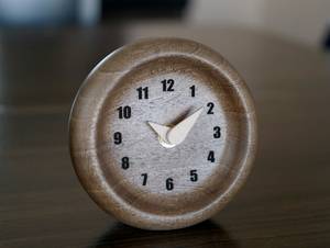 Handcrafted Walnut Wood Table <b>Clock</b>: A Timeless Addition to Your Space - Product Image 4