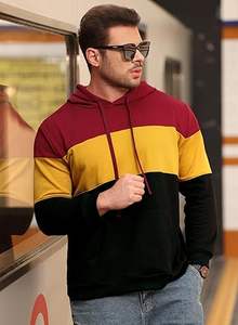 เสื้อฮู้ดผู้ชายผ้าโพลีเอสเตอร์ผสมคอตตอน สวมใส่สบาย พิมพ์ลายได้ตามต้องการ ย้อมสีเรียบ แห้งเร็ว ระบายอากาศดี เหมาะสำหรับเล่นกีฬาและสวมใส่ลำลอง - Product Image 6