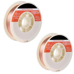 Alambre de Soldadura MIG Sólido ER70S-6 de 0.03 Pulgadas, 10 LBS, Bajo Nivel de Salpicaduras, para Acero Dulce, Alto Contenido de Desoxidantes, Todas las Posiciones, GA 15kg CO2 - Product Image 1