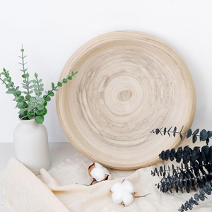 Cuenco grande decorativo de madera de mango de grado alimenticio, cuencos de madera para servir la cena o centro de mesa, utensilios de cocina y uso de decoración del hogar - Product Image 4