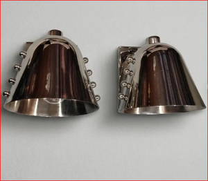 Mid Century Modern Cone <b>Wall</b> <b>Sconce</b> with Rivet Accents Polished Chrome Finish LED <b>Lighting</b> for Living Room - Product Image 1