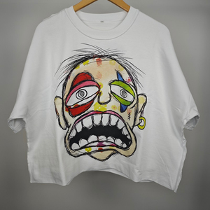 T-shirt Homme Oversize Imprimé Graphique Premium Streetwear Motif Visage de Dessin Animé Col Rond Manches Courtes Décontracté Tendance - Product Image 1