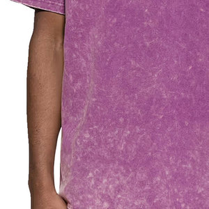 เสื้อยืดคอตตอน 100% แบบวินเทจทรงหลวม คอวี ปี 2026 สั่งทำพิเศษ ล้างสีแบบแอซิดวอช - Product Image 6