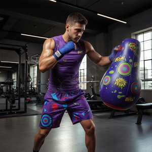 Saco de Boxeo Multiusos para Niños y Adultos, Saco de Entrenamiento de PU Resistente, Diseño Personalizado en Toda la Superficie, para Boxeo y MMA - Product Image 3