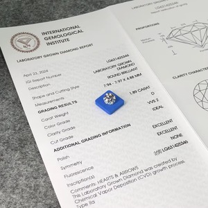 Diamant de laboratoire Sutariya Brothers certifié IGI 1,89 carat E VVS2 EX Cut, HPHT CVD, en vrac, pour la joaillerie - Product Image 5
