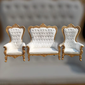 Canapé deux places en bois design personnalisé, moderne et antique, pour mariages, écoles et centres commerciaux - Product Image 1