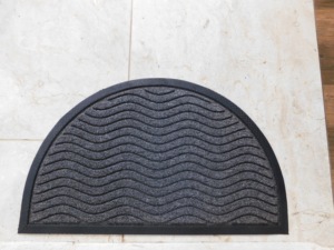 Polypropylene Door Mat with TRP Rubber Backing 45X75CM Circular Modern Farmhouse Design Movable High Quality for Front Door - Product Image 3