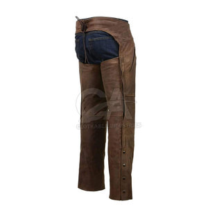 Polainas Profesionales de Cuero Genuino para Equitación, Protección Completa para Piernas, Estilo Vaquero y Rodeo - Product Image 3