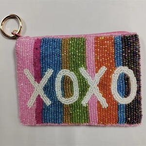 BIRDS Ensemble de porte-monnaie et grand sac à main perlés faits main avec fermeture éclair, accessoires de mode pour femmes, cadeaux, broderie de perles, mignon - Product Image 2