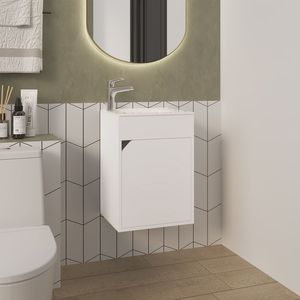 Mobile Bagno Hudson Bianco con Lavabo, Prodotto di Qualità Premium nella Categoria Mobili Bagno - Product Image 3