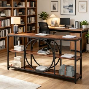 Consolle Regolabile in Stile Industriale, Tavolo Consolle Lungo Moderno di Lusso per Ingresso, Magazzino, Casa, Soggiorno, Appartamento - Product Image 6
