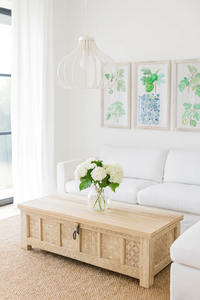 Mesa de Centro de Madera Tallada a Mano con Almacenamiento, Estilo Rústico Boho, Diseño Personalizable, Forma Personalizada para Sala de Estar - Product Image 4