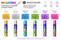 Crayones de Seda Metálicos Perlados Lavables, Pinturas en Barra para Niños, No Tóxicos, Solubles en Agua, Pasteles al Óleo Brillantes, Herramienta de Dibujo para Manualidades