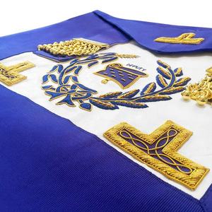 Wholesale Grand Officers Lambskin Leather Undress Handmade Masonic Regalia Apron 3D Design <b>Badges</b> <b>Magnetic</b> Feature Embroidered - Product Image 4