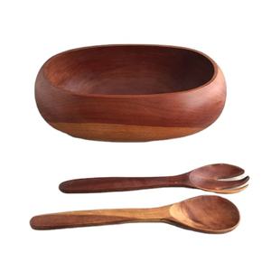 ชามไม้ลายหอยเชลล์สำหรับตกแต่งสลัดผลไม้ชามไม้มะม่วงสำหรับเสิร์ฟผลไม้ปรับแต่งได้ตามต้องการ - Product Image 1