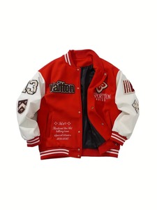 Men's <b>Summer</b> Baseball Varsity <b>Jacket</b> Custom Embroidered Breathable Eco-Friendly 100% Cotton High Street OEM Factory Manufacturer - Product Image 1