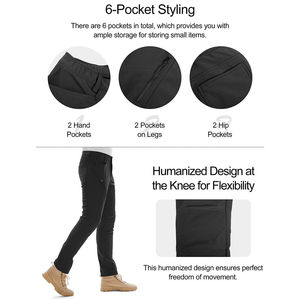 Pantalon softshell pour homme, taille plus, imprimé, chaud, doublure en polaire 100% polyester, imperméable, coupe-vent, pantalon d'hiver pour l'extérieur - Product Image 5