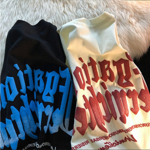 Bulk Custom Men's T-Shirts Heavy <b>Weight</b> 100% Cotton Oversized <b>Blank</b> with 3D Foam Puff Printing - Product Image 1