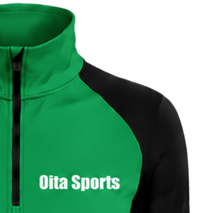 Camiseta Deportiva de Manga Larga para Mujer, con Cierre de Cremallera, Color Verde, Ajustada, para Entrenamiento, Cuello Alto, con Orificios para Pulgares, Ropa Deportiva de Alto Rendimiento - Product Image 4