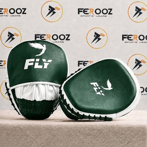 Gants d'entraînement de boxe en cuir de vachette véritable rose et blanc pour la gym, les pads d'entraînement en vol et les focus mitts sur mesure OEM - Product Image 5