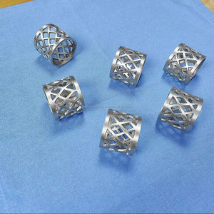 Rond de serviette multifonctionnel de haute qualité conçu sur mesure porte-serviettes en fonte d'aluminium décoratif support de tissu en argent mariages - Product Image 1