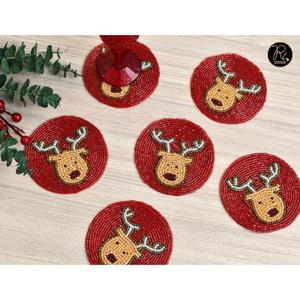 Unique Design Shape <b>Beaded</b> <b>Coasters</b> Set Basically Use In Christmas Festival Buy Direct From Supplier At Bulk Price - Product Image 1