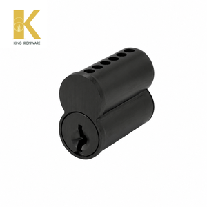 Cylindre de serrure SFIC à remplacement rapide, laiton noir mat, 6 goupilles, clé C, pour la sécurité des portes commerciales - Product Image 1