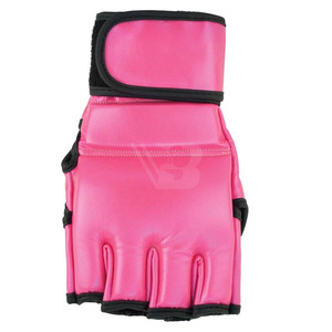 Gants de MMA professionnels personnalisés à demi-doigts en cuir, lacés, antidérapants, protection UV, pour entraînement et sparring, design personnalisable - Product Image 2