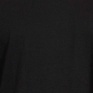 Camiseta de hombre de algodón 100% grueso, color negro sólido, ecológica, de corte holgado y extragrande, con logotipo personalizado serigrafiado OEM. - Product Image 6