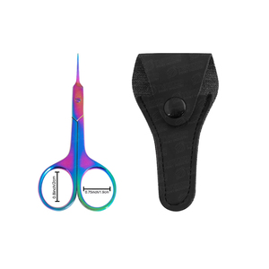 Ciseaux à cuticules professionnels en acier inoxydable, lames droites affûtées, revêtement titane, durables, pour droitiers - Product Image 1