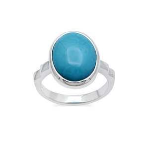 Natural <b>Turquoise</b> 925 Sterling Silver <b>Ring</b> Handmade Oval Cabochon Bezel Set Gemstone <b>Ring</b> for Women Wholesale Jewelry - Product Image 1