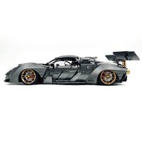 Guli 10629 Supercar Modèle 1:8, Voiture de Construction en Plastique, Kit d'Assemblage Éducatif, 800+ Blocs, Télécommandée Électrique