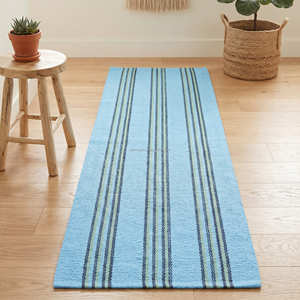 Entrance Area Cotton Runner Rug Personalized Cotton Rug With Fringe Beige White Tone Rectangle Flat Weave Hallyway Runner Rugs - Product Image 4