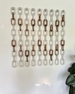 Adorno de Pared de Eslabones de Cadena Hechos a Mano de Resina Transparente Colorida Ecológica de Gran Tamaño y Personalizados - Product Image 3