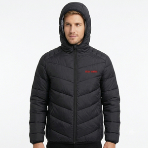 Chaqueta de Plumón Eléctrica con Calefacción de Fibra de Carbono de 5V para Hombre, con Capucha, para Invierno y Actividades al Aire Libre - Product Image 3