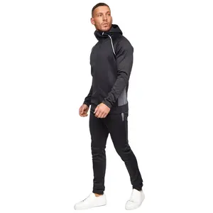 Custom Plain Polyester Men's Sportswear Tracksuits With Zip Up For Gym Sport Suit fitness outfits By Benefit Enterprises