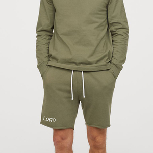 Shorts de sport amples et respirants en toile de coton à taille élastique pour hommes, séchage rapide, style urbain, vente en gros - Product Image 1