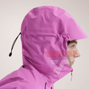 Veste de ski imperméable rose à capuche pour femme, coupe-vent, manteau de neige épais avec fermeture éclair, poignets ajustables, chaud pour l'escalade - Product Image 6
