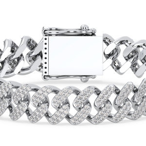 Bracelet en or massif 14 carats REYES Classic Design, diamant de laboratoire CVD rond de 6 carats, pour femme, bijoux fins et luxueux - Product Image 3