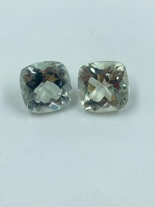 Natural Top Quality Green Amethyst Gemstone Loose Stone 14.87Carat 12MM <b>Cushion</b> Cut Green <b>Colour</b> For Jewelry Making - Product Image 5