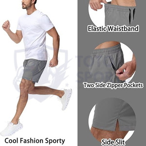 Meilleur service, haute qualité, léger, nouvelle arrivée, doux, respirant, bon vendeur, nouveau design, vêtements de sport, entraînement, fitness, short pour hommes - Product Image 4