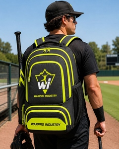 WARPRO INDUSTRY Sports Backpack 50-70L 600D Nylon With <b>Bat</b> Holder And Multiple Pockets - Product Image 5