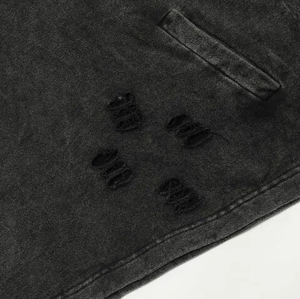 Sweat à capuche d'hiver personnalisé de haute qualité 100 % coton, délavé à l'acide, épais, effet vieilli, respirant, pour homme, prix abordable - Product Image 4