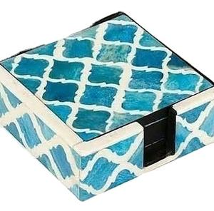 Ensemble de sous-verres classiques écologiques en os pour la maison et la restauration - Product Image 3