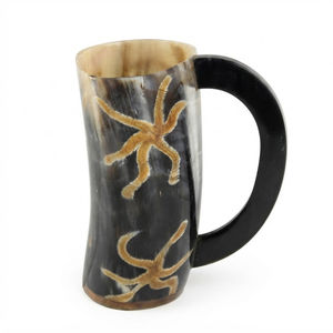 Mug en corne de bœuf de qualité supérieure, poli, de qualité alimentaire, personnalisable, vente en gros, mug à bière médiéval pour les fournitures de bars et restaurants - Product Image 6