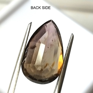 Tourmaline fumée naturelle zambienne facettée, 6,65 carats, taille poire, pierre précieuse lâche de qualité supérieure - Product Image 4