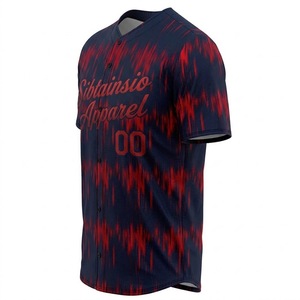 Camisetas de Béisbol Sublimadas de Manga Corta para Exteriores, Uniformes Personalizados con Botones, Jersey de Béisbol - Product Image 6