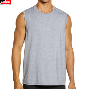 เสื้อกล้ามผู้ชาย INDEX คอกลม สีเทาล้วน ผ้าถัก แห้งเร็ว ทรงสปอร์ต เหมาะสำหรับออกกำลังกาย ผลิตจากโพลีเอสเตอร์ - Product Image 1